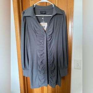 NWT Kittenish Charcoal Rouched Dress